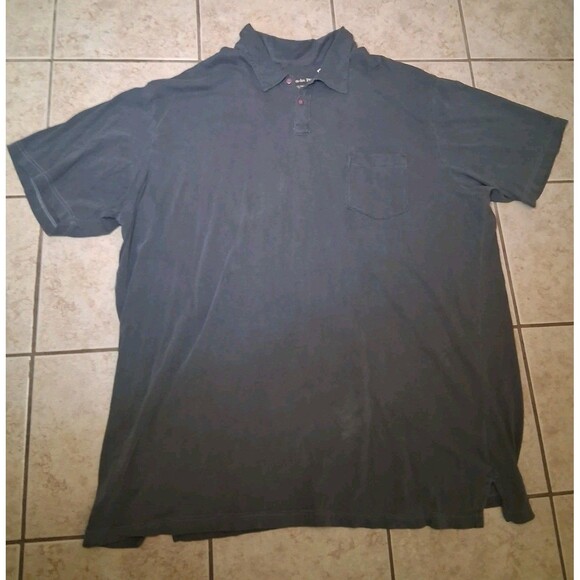 New Broken In Polo Big Men's Performance Polo Shirt Blue Regular Fit Size 5X - Picture 1 of 5